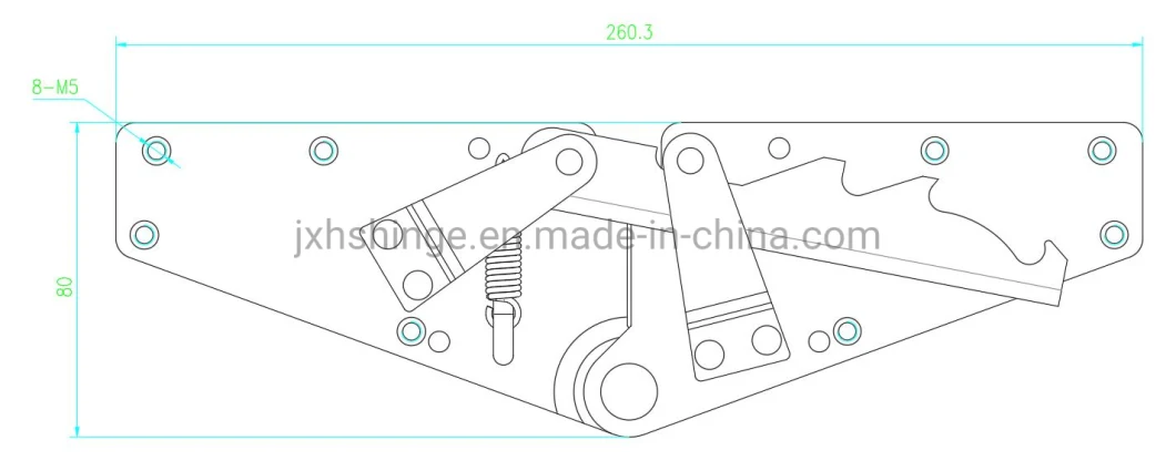 Furniture Hardware Quality Three Gear Sofa Bed Folding Butterfly Hinge